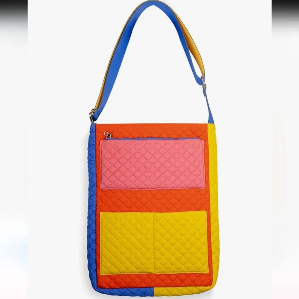 Ban.do Colorful‎ Go-Go Laptop Large Capacity colorblock Quilted Tote brand new
